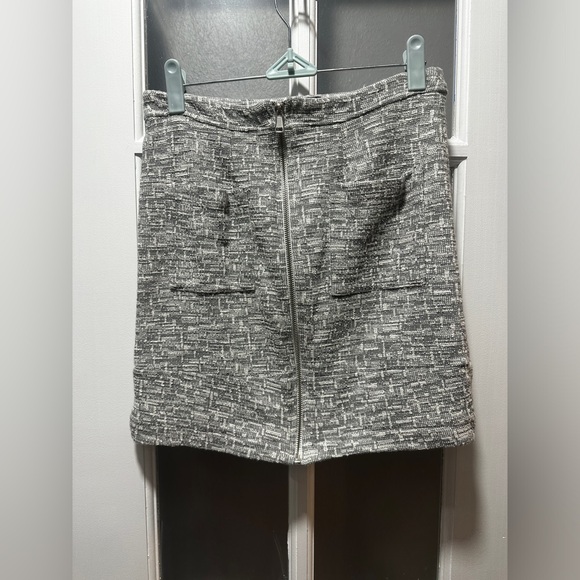 Topshop Grey Pencil Skirt With Back Pockets - Picture 2 of 5